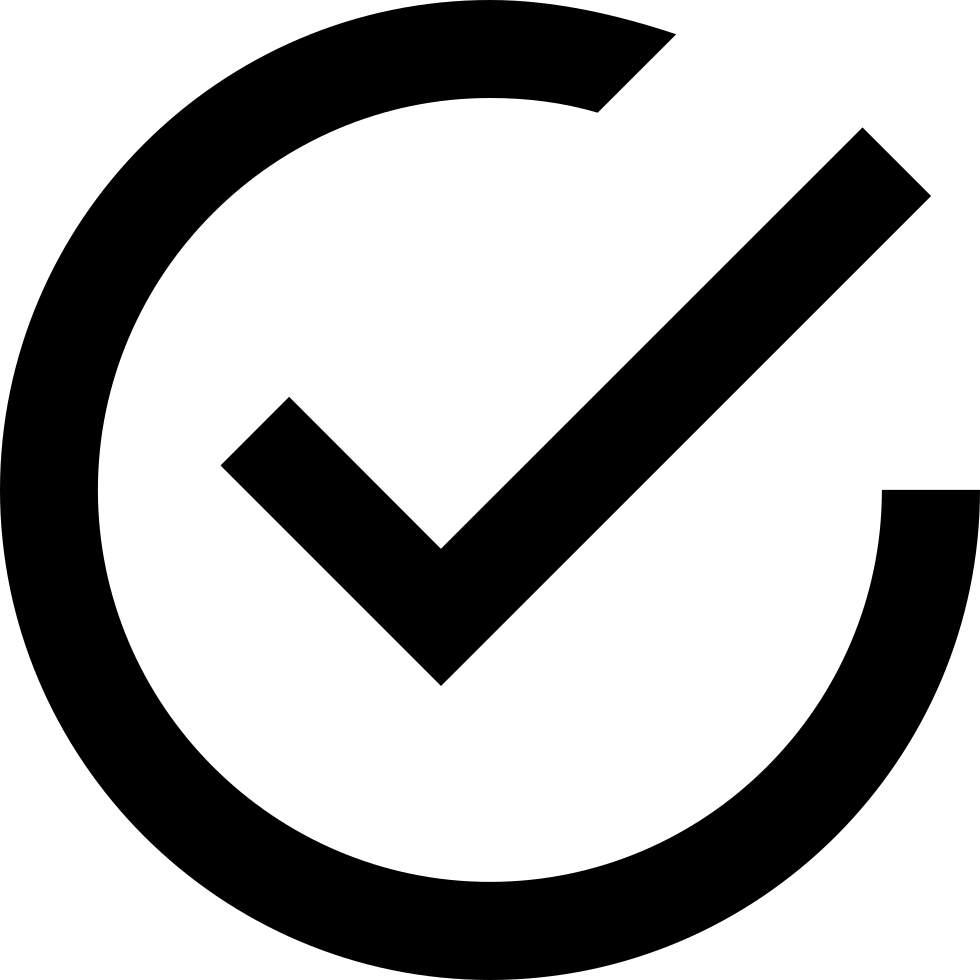 checkmark in a circle