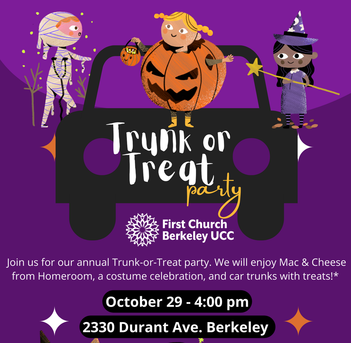 Trunk or Treat First Church Berkeley UCC